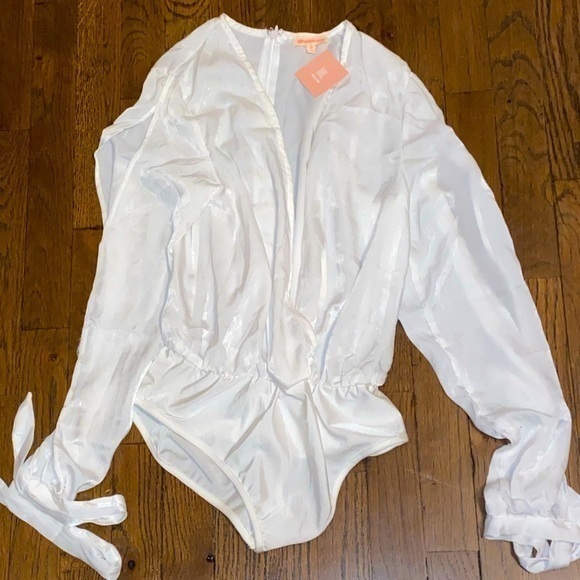 Miss Lola Tops - NWT Miss Lola White Bodysuit
